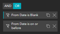 OR option on the Content tab OR option on the Content tab